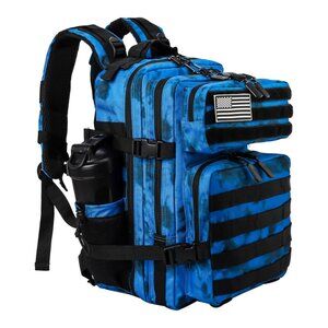 45L Tactical Backpack with Bottle Holder Waterproof Multi Compartment for Hiking